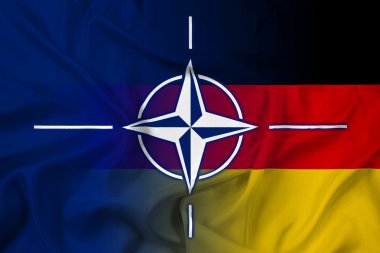 nato ve Almanya dalgalanan bayrak