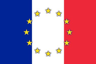 Fransa ve Avrupa Birliği bayrağı