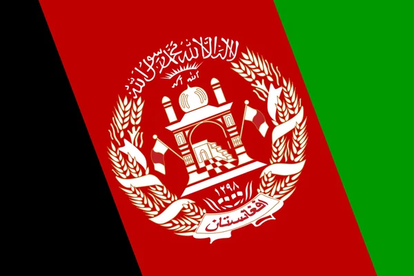 Afghanische Flagge. Nahaufnahme. — Stockfoto