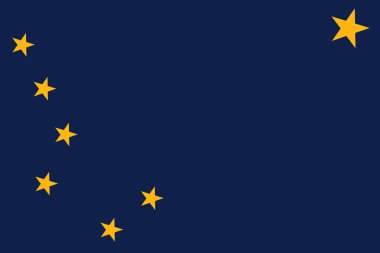 Alaska Devlet bayrağı. yakın çekim.