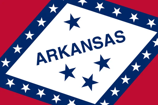 Arkansas Staatsflagge. Nahaufnahme. — Stockfoto