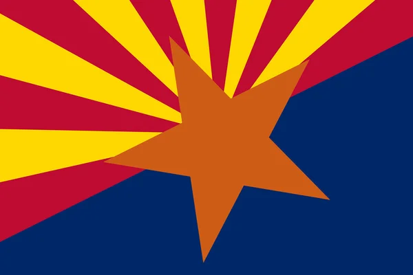Arizona State Flag. Close up. — Stock Photo, Image