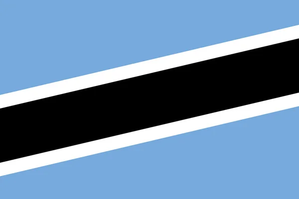 Botswana-Flagge. Nahaufnahme. — Stockfoto