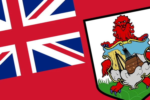 Bermudy vlajka. zblízka. — Stock fotografie