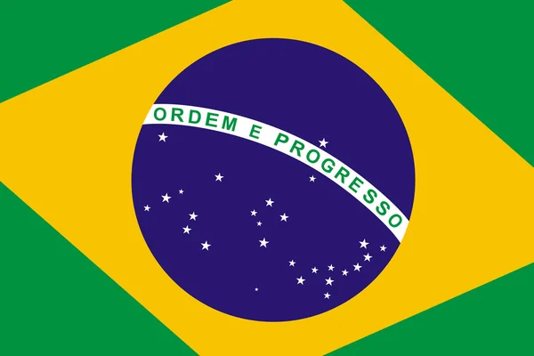Brasilien flagga. närbild. — Stockfoto