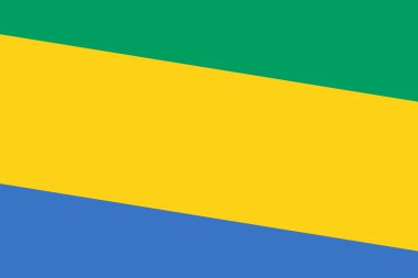 Gabon bayrak. yakın çekim.