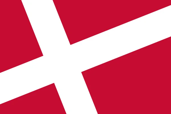 Danmark flagga. närbild. — Stockfoto