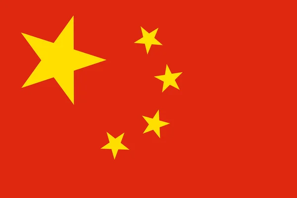 China-Flagge. Nahaufnahme. — Stockfoto