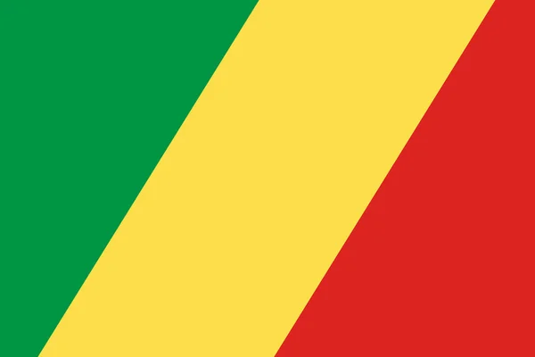 Kongói Köztársaság zászlaja. közelről. — Stock Fotó