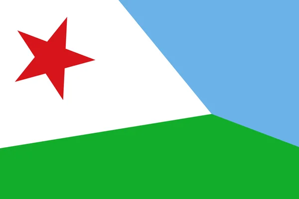 Vlag van Djibouti. Close-up. — Stockfoto