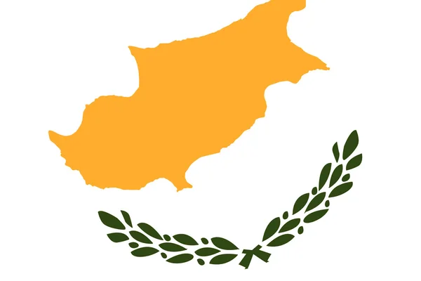 Vlag van Cyprus. Close-up. — Stockfoto