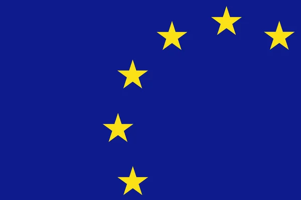 Vlajka Evropské unie. zblízka. — Stock fotografie