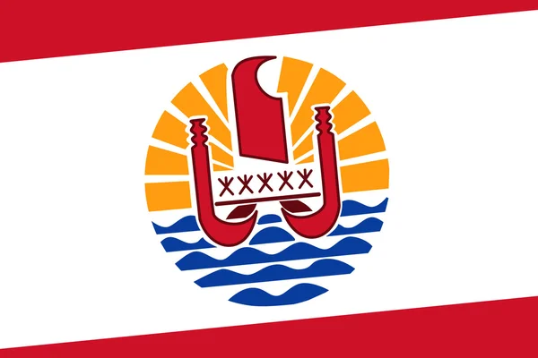 Bandeira da Polinésia Francesa. Fechar . — Fotografia de Stock