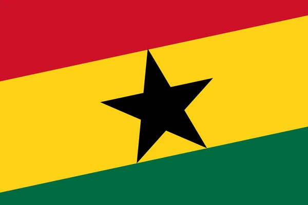 Ghana-Fahne. Nahaufnahme. — Stockfoto