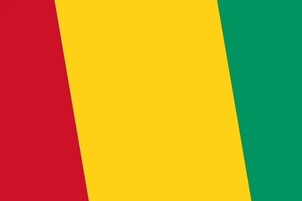 Vlajka Guineje. zblízka. — Stock fotografie