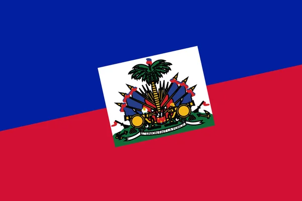 Haitianische Flagge. Nahaufnahme. — Stockfoto