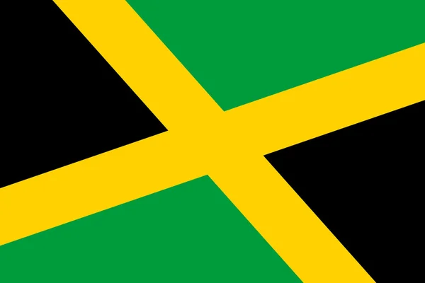 Jamaica flagga. närbild. — Stockfoto