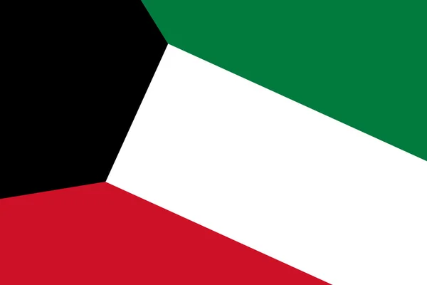 Kuwait-Flagge. Nahaufnahme. — Stockfoto