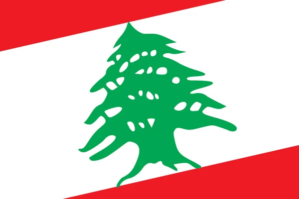 Vlag van Libanon. Close-up. — Stockfoto