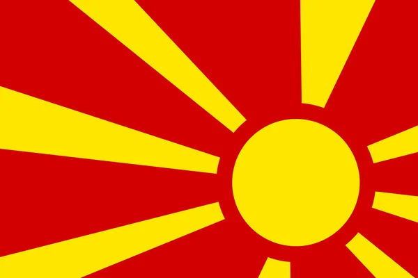 Bandeira da Macedónia. Fechar . — Fotografia de Stock