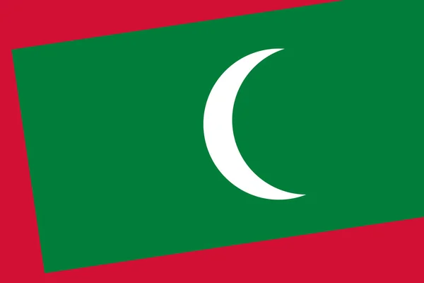 Maldiverna flagga. närbild. — Stockfoto