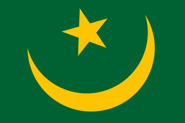 Vlag van Mauritanië. Close-up. — Stockfoto