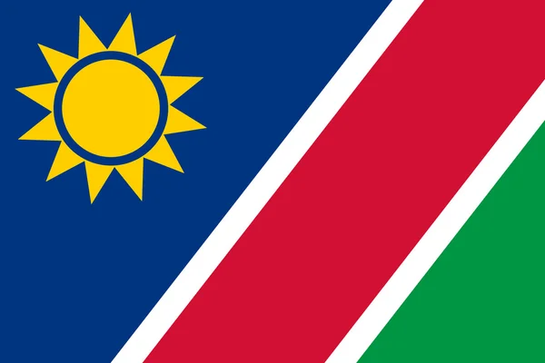 Namibya bayrak. yakın çekim. — Stok fotoğraf