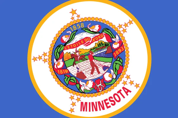 Minnesota State Flag. Close up. — Stock Photo, Image