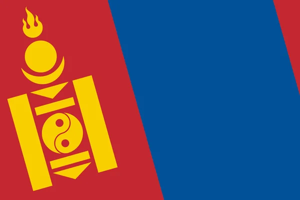 Vlag van Mongolië. Close-up. — Stockfoto