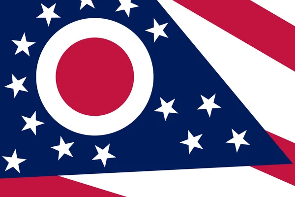 Ohio Devlet bayrağı. yakın çekim. — Stok fotoğraf