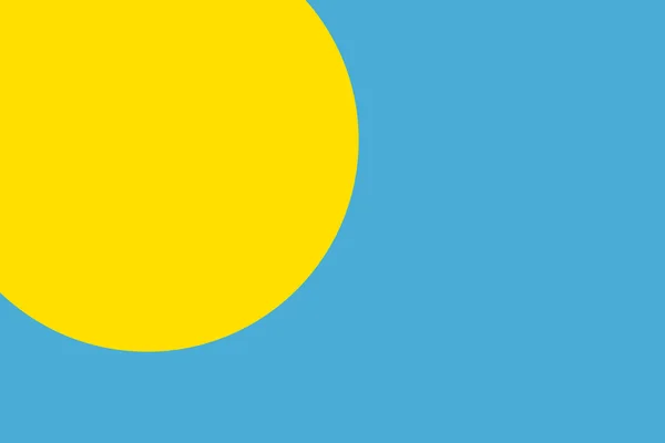Palau Flagge. Nahaufnahme. — Stockfoto