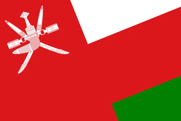 Oman Flag. Gros plan . — Photo