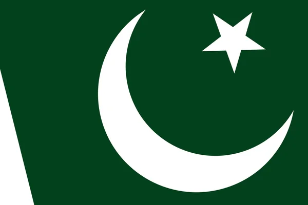 Vlag van Pakistan. Close-up. — Stockfoto