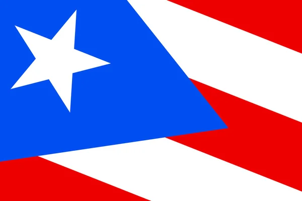 Puerto rico bayrak. yakın çekim. — Stok fotoğraf