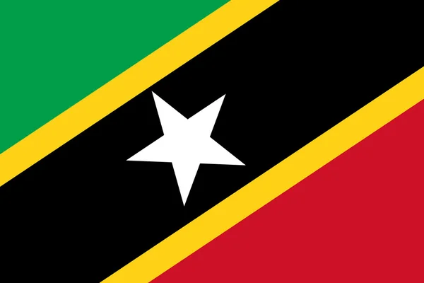 Drapeau Saint-Kitts-et-Nevis. Gros plan . — Photo