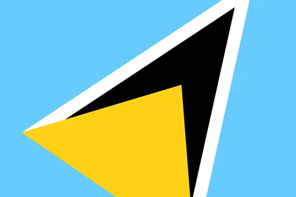 Saint Lucia Flag. Close up. — Stock Photo, Image