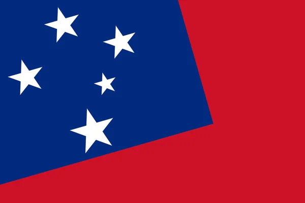 Bandeira da Samoa. Fechar . — Fotografia de Stock