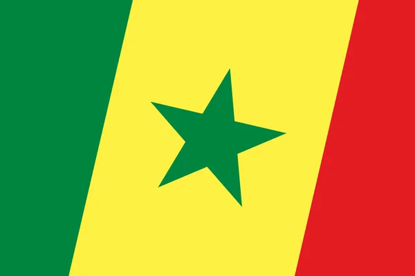 Bandeira do Senegal. Fechar . — Fotografia de Stock