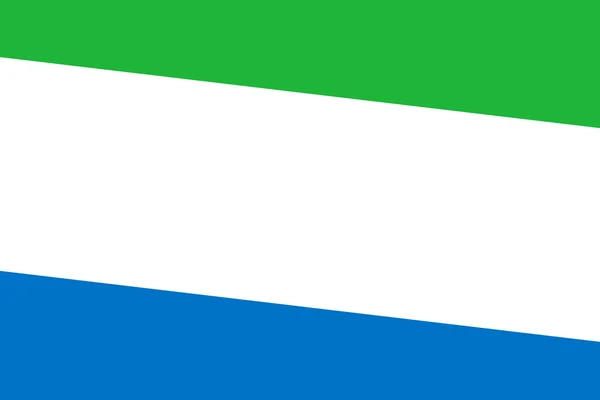 塞拉利昂塞拉利昂国旗。关闭. — 图库照片