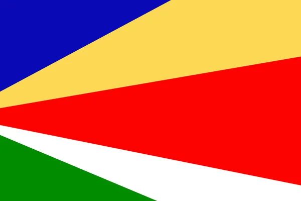 Vlag van de Seychellen. Close-up. — Stockfoto