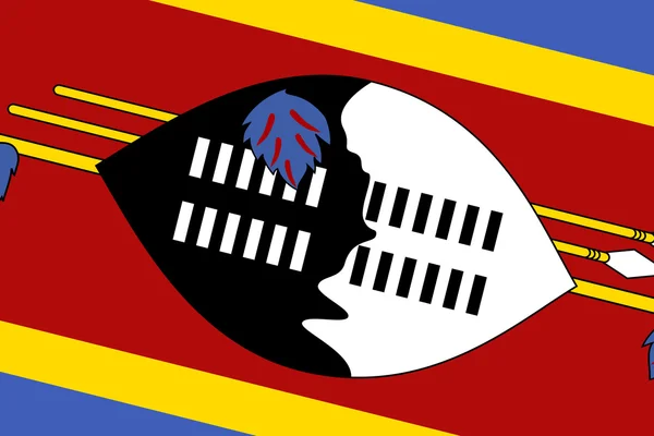 Vlag van Swaziland. Close-up. — Stockfoto