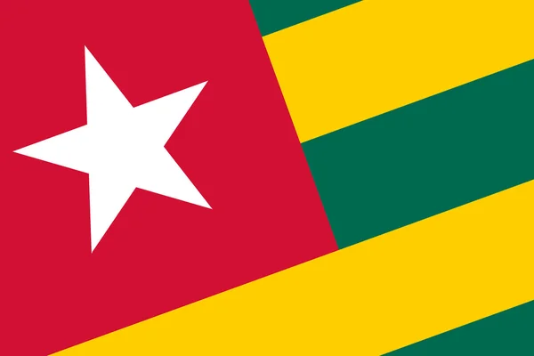 Togo Flagge. Nahaufnahme. — Stockfoto