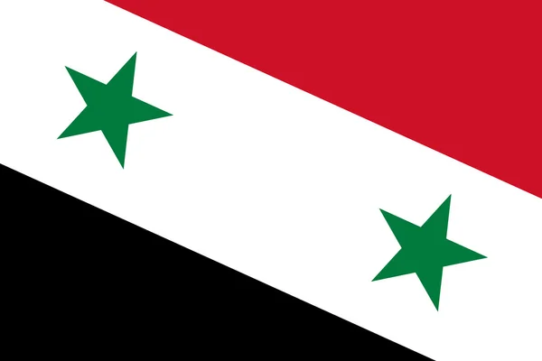 Vlag van Syrië. Close-up. — Stockfoto