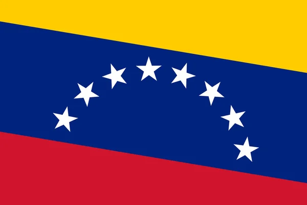 Vlag van Venezuela. Close-up. — Stockfoto