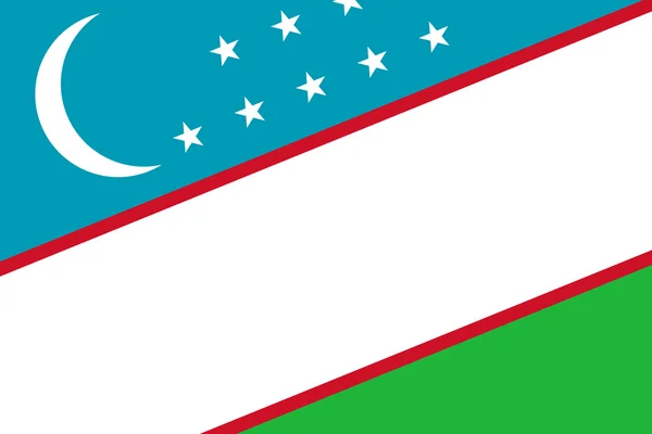 Vlag van Oezbekistan. Close-up. — Stockfoto