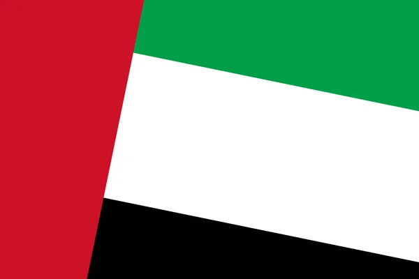 Bandeira dos Emirados Árabes Unidos. Fechar . — Fotografia de Stock