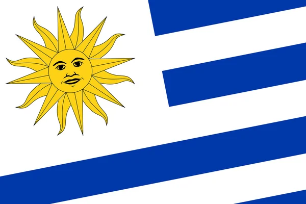 Uruguay flagga. närbild. — Stockfoto