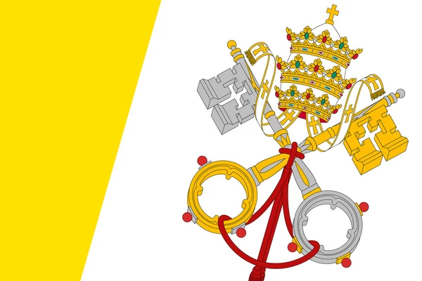 Bandera Ciudad del Vaticano. De cerca. . —  Fotos de Stock
