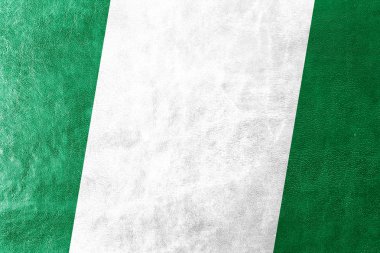 deri dokusu üzerinde boyalı Türkiye bayrağı