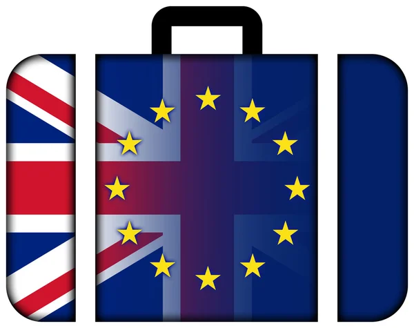 영국 및 유럽 연합 깃발 가방 — 스톡 사진